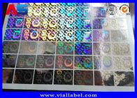 Gümüş Güvenlik Özel Holografik Etiketler Etiket Sabotaj Kanıtı Seal Özel Tasarım