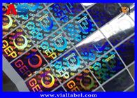 Gümüş Güvenlik Özel Holografik Etiketler Etiket Sabotaj Kanıtı Seal Özel Tasarım